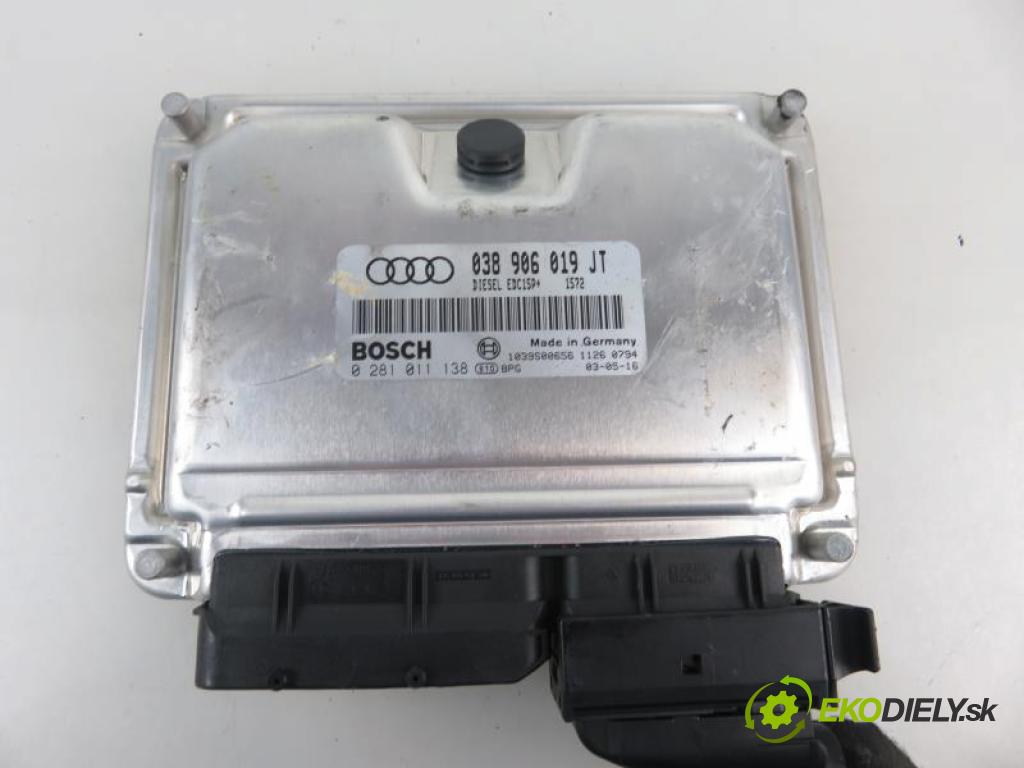 AUDI A4 B6 (8E2) 1.9 TDI PD QUATTRO AVF manual 6 stupňová QUATTRO 96 kW 130 km  Riadiaca jednotka Motor 038906019JT/0281011138
