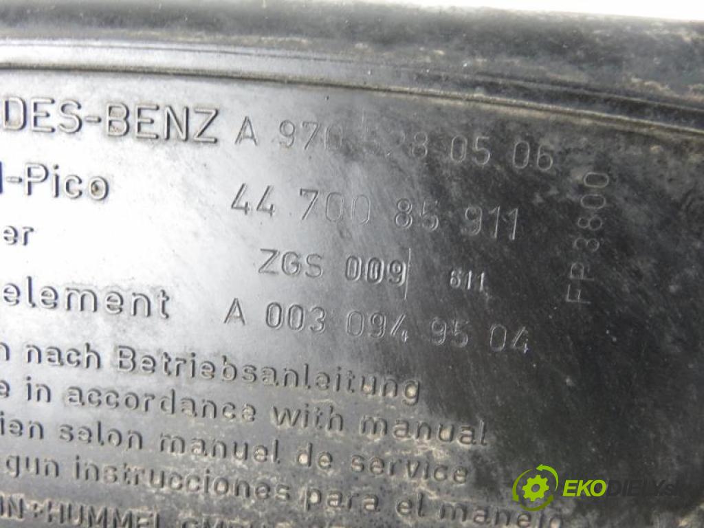 MERCEDES BENZ ATEGO II 1222 L OM924 LA OM924LA manual 6 stupňová 162 kW 220 km  obal filtra vzduchu A9705280506/4470085911/A0030949504 (Kryty filtrů)