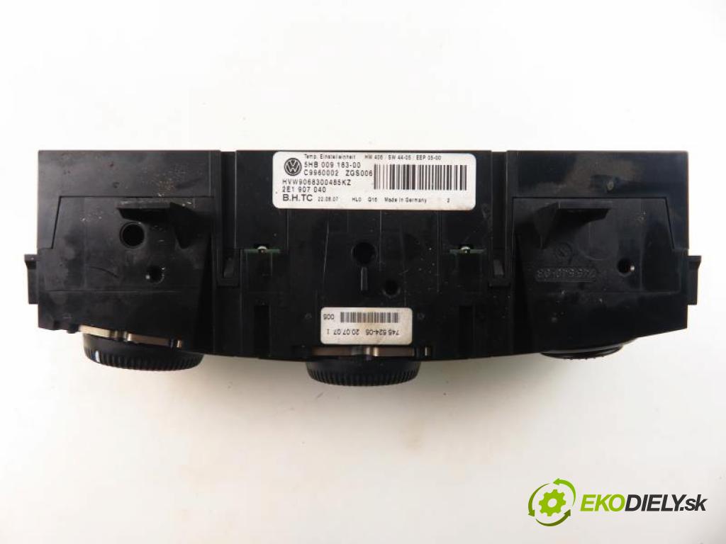 VW CRAFTER I 2.5 TDI BJK, CEBB manual 6 stupňová 80 kW 109 km  Panel kúrenia - klimatizácia 5HB00918300/2E1907040/C9960002 (Prepínače, spínače, tlačidlá a ovládače kúrenia)