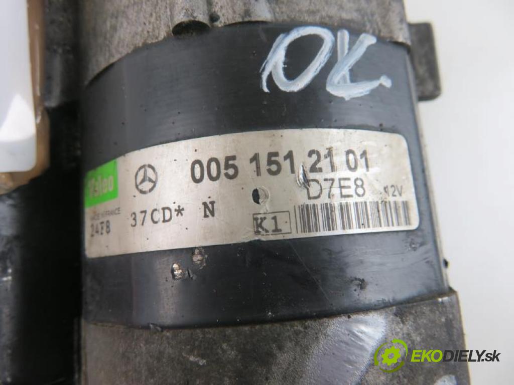 MERCEDES BENZ A W168 1.4 A140 (168 031,168 131) M 166 940 manual 5 stupňová 60 kW 82 km  Štartér 0051512101 (Štartéry)