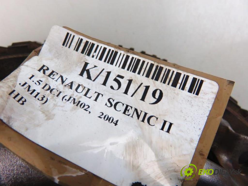 RENAULT SCENIC II 1.5 DCI (JM02, JM13) K9K 729, K9K 728 manual 5 stupňová 74 kW 101 km  Koleso zotrvačník 322034210 (Kompletné sady (bez ložiska))