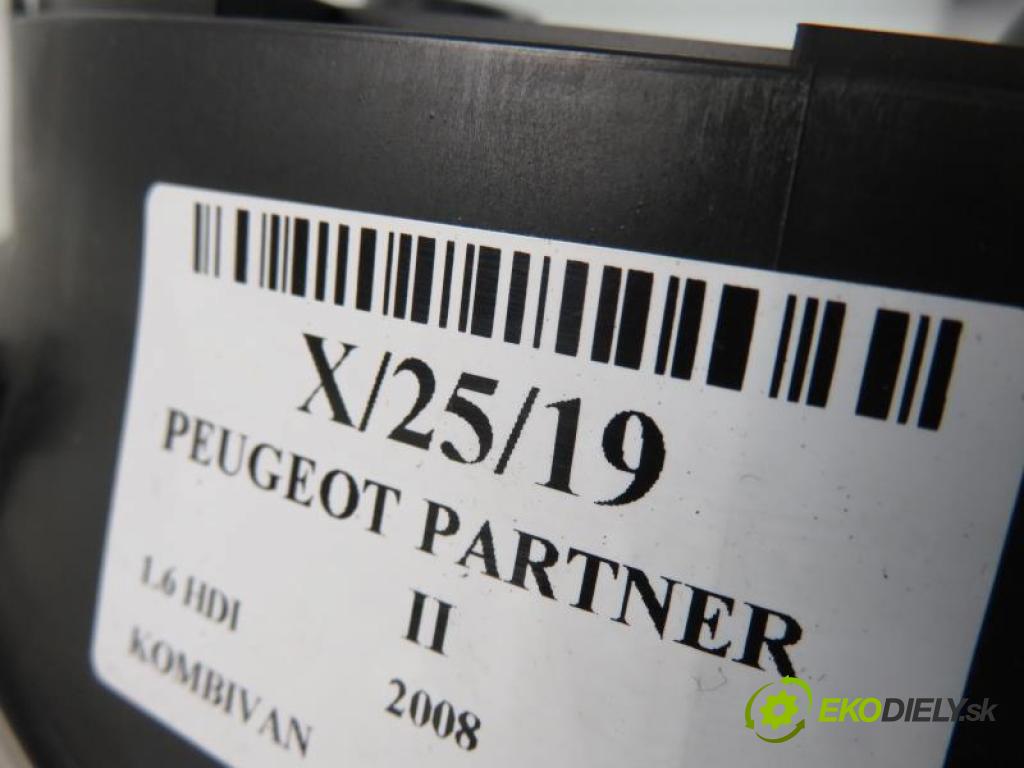 PEUGEOT PARTNER II 1.6 HDI 9HZ (DV6TED4) manual 5 stupňová 80 kW 109 km  prístrojovka elektrický 9665983480/503001315606/555001310102 (Přístrojové desky, displeje)