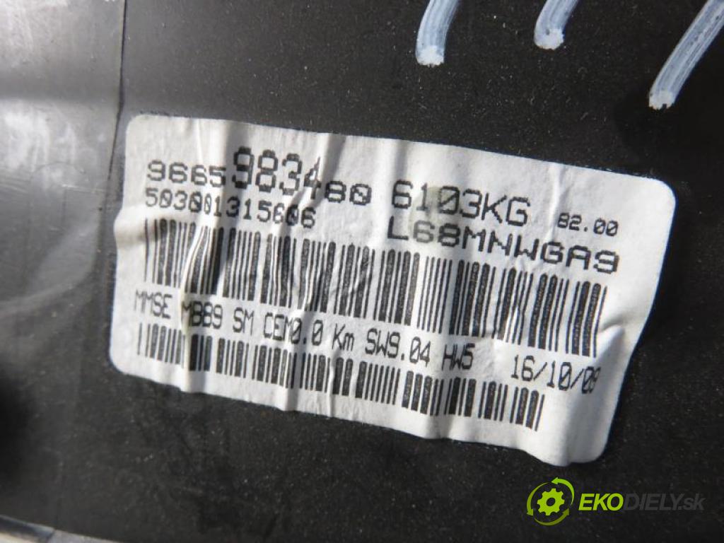 PEUGEOT PARTNER II 1.6 HDI 9HZ (DV6TED4) manual 5 stupňová 80 kW 109 km  prístrojovka elektrický 9665983480/503001315606/555001310102 (Přístrojové desky, displeje)