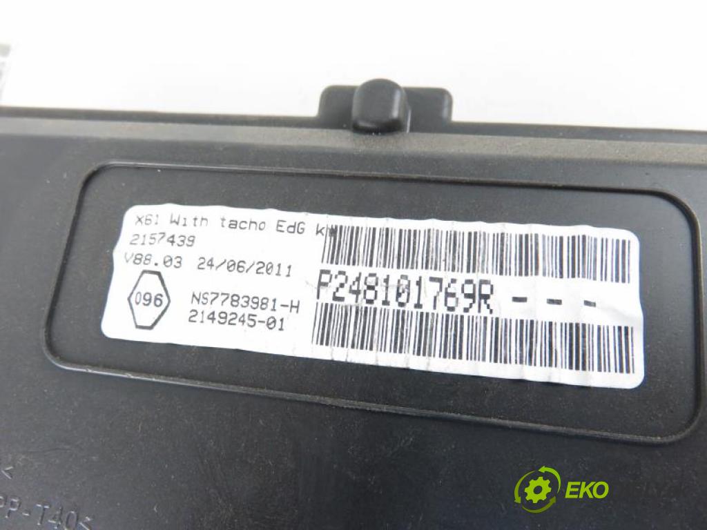 RENAULT KANGOO II 1.5 DCI (KW0A) K9K 800 manual 5 stupňová 50 kW 68 km  Prístrojovka elektrický P248101769R (Prístrojové dosky, displeje)