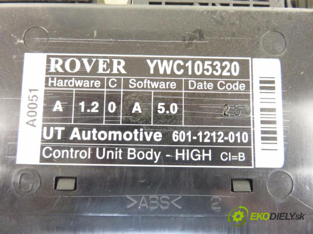 ROVER 75. 1.8 K 1.8 manual 5 stupňová 88 kW 120 km  MODUL komfortu YWC105320 (Moduly komfortu)
