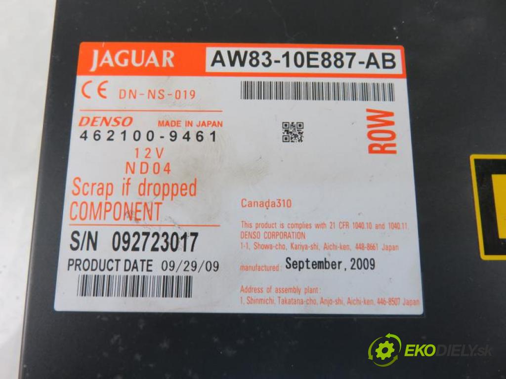 JAGUAR XF (X250) SEDAN 2010 5000,00 Nawigacje GPS fabryczne 5000,00 čítač navigácie AW8310E887AB (Ostatné)