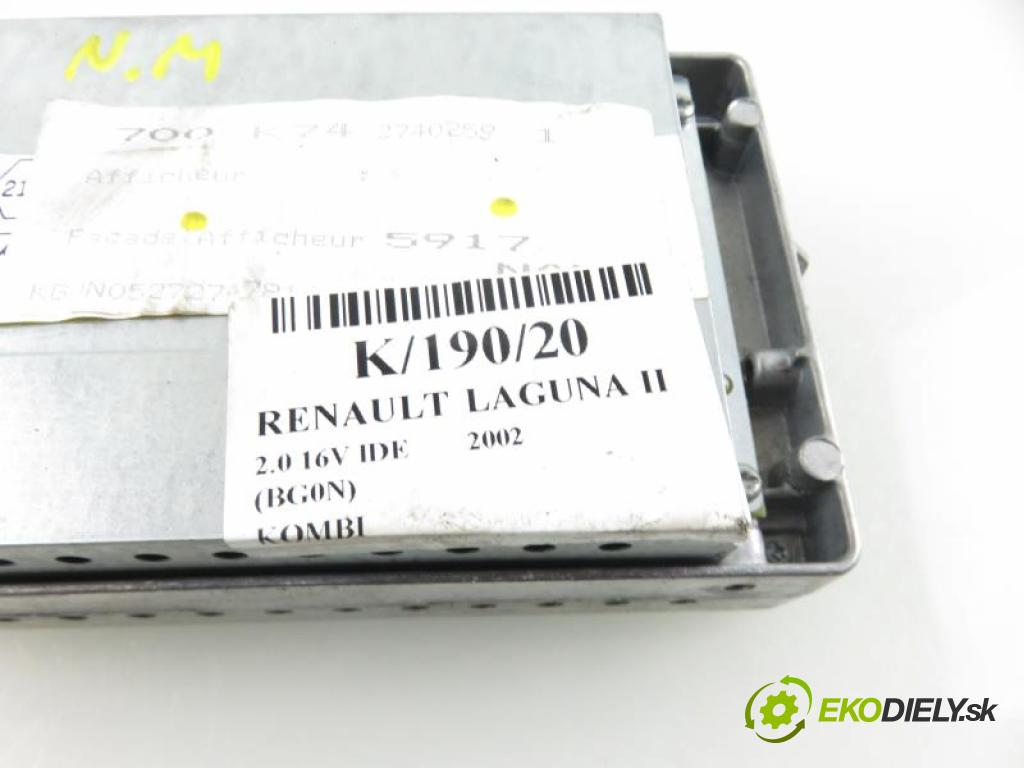 RENAULT LAGUNA II KOMBI 2002 2,00 Liczniki, zegary 1998,00 ZOBRAZIT: 8200001376A