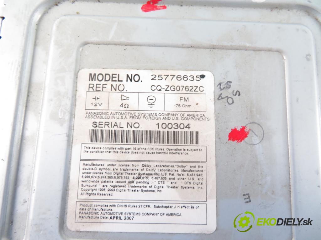 GMC ACADIA SUV 2007 3564,00 Radioodtwarzacze 3564,00 RADIO CD 25776635