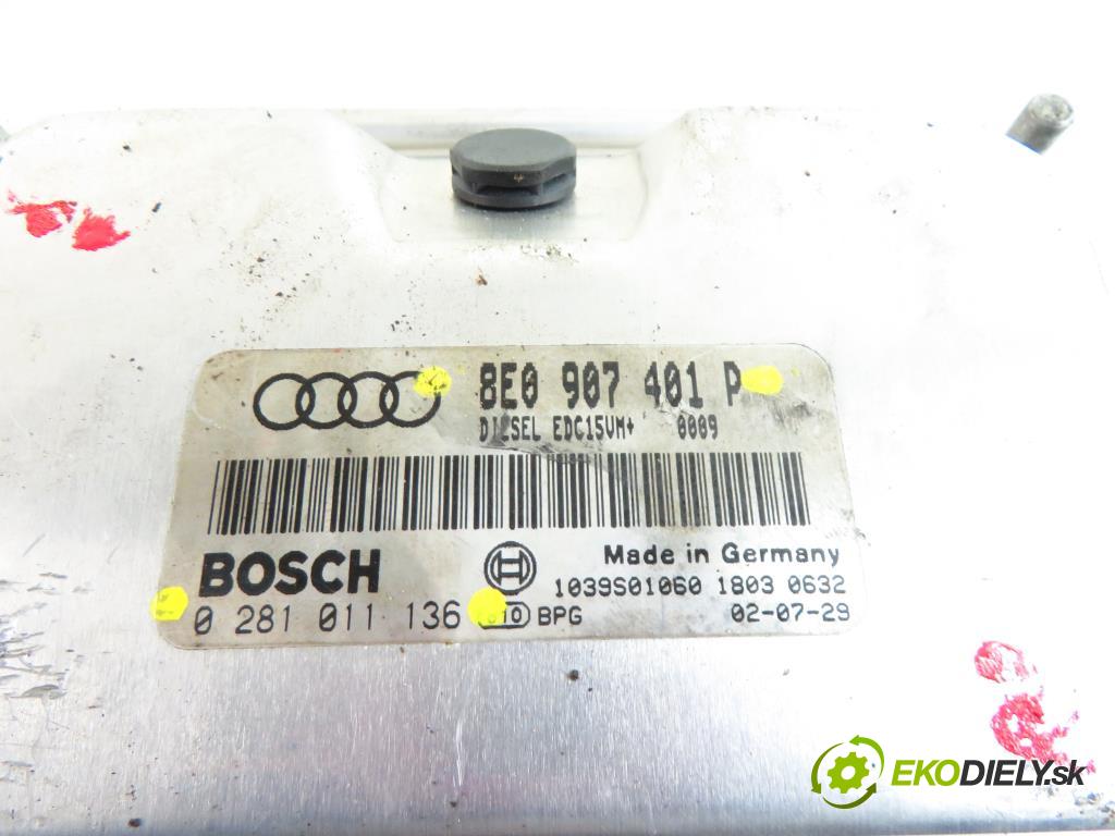 AUDI A4 Avant (8E5, B6) KOMBI 2003 2496,00 Sterowniki silnika 2496,00 Riadiaca jednotka Motor 8E0907401P;0281011136