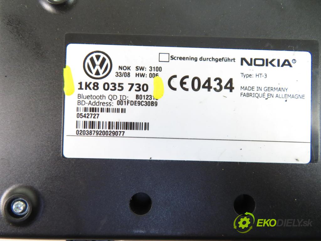 VW GOLF VI (5K1) HB 2009 1390,00 Pozostałe 1390,00 MODUL BLUETOOTH 1K8035730