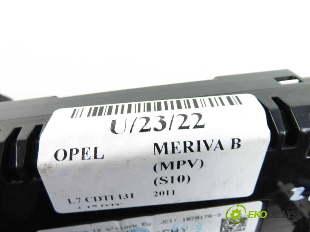 OPEL MERIVA B nadwozie wielkoprzestrzenne (MPV) (S10) MINIVAN 2011 1686,00 Liczniki, zegary 1686,00 ZOBRAZIT: 13277072