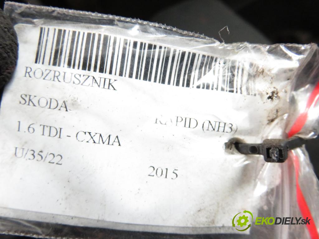 SKODA RAPID (NH3) LIFTBACK 2015 1598,00 Rozruszniki kompletne 1598,00 Štartér 02Z911024H (Štartéry)