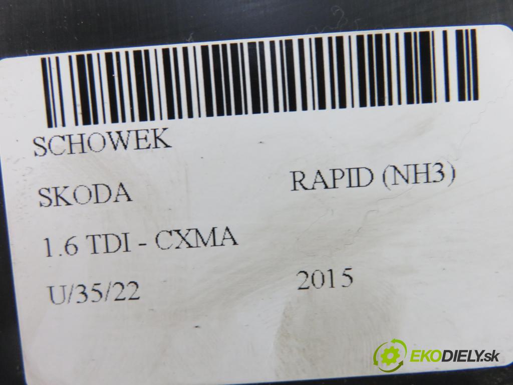 SKODA RAPID (NH3) LIFTBACK 2015 1598,00 Schowki, półki 1598,00 Priehradka, kastlík 5JB857097