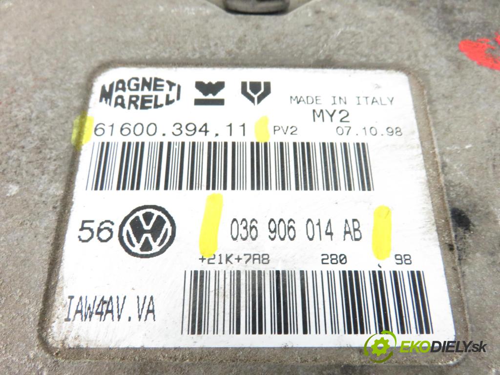 VW GOLF IV (1J1) HB 1998 1390,00 Sterowniki silnika 1390,00 Riadiaca jednotka Motor 6160039411;036906014AB
