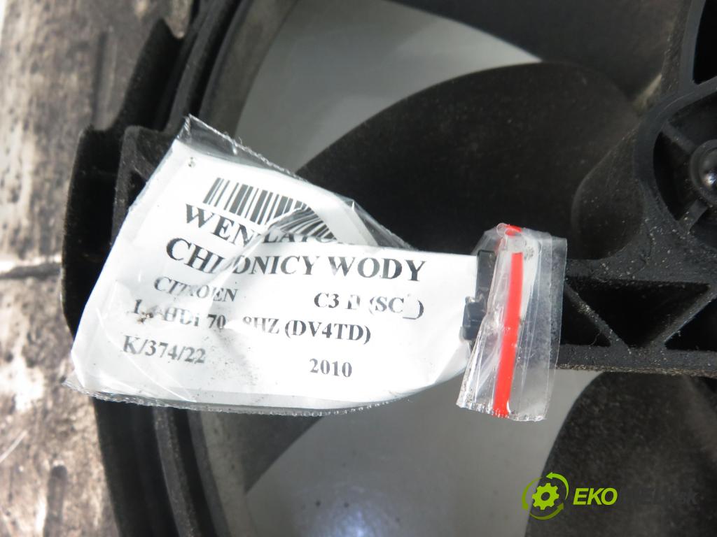 CITROEN C3 II (SC_) HB 2010 1398,00 Wentylatory 1398,00 Ventilátor chladič vody