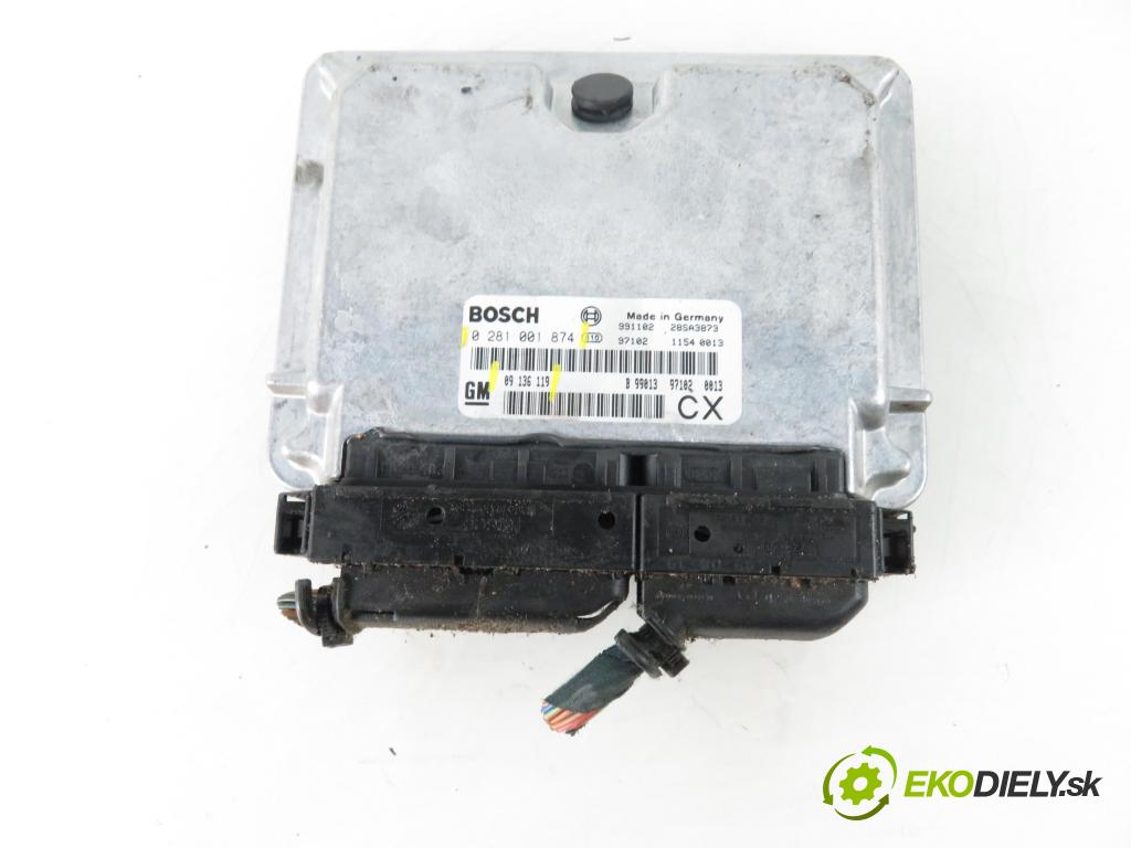 OPEL VECTRA B Kombi (J96) KOMBI 2000 1995,00 Sterowniki silnika 1995,00 Riadiaca jednotka Motor 0281001874;09136119