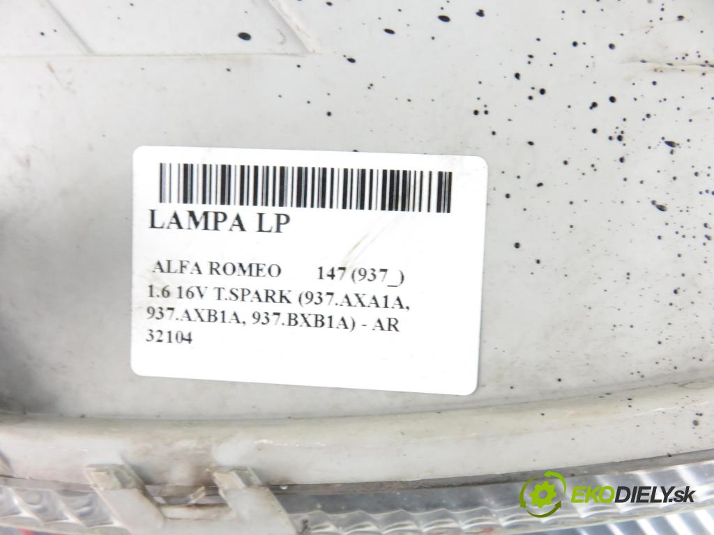 ALFA ROMEO 147 (937_) HB 2001 1598,00 Lampy przednie 1598,00 Svetlo LP 20A122