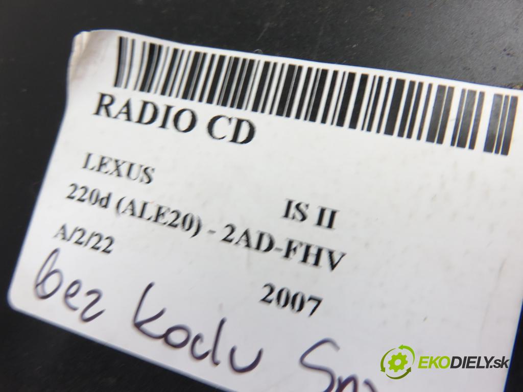 LEXUS IS II (_E2_) SEDAN 2007 2231,00 Radioodtwarzacze 2231,00 RADIO CD 8612053370