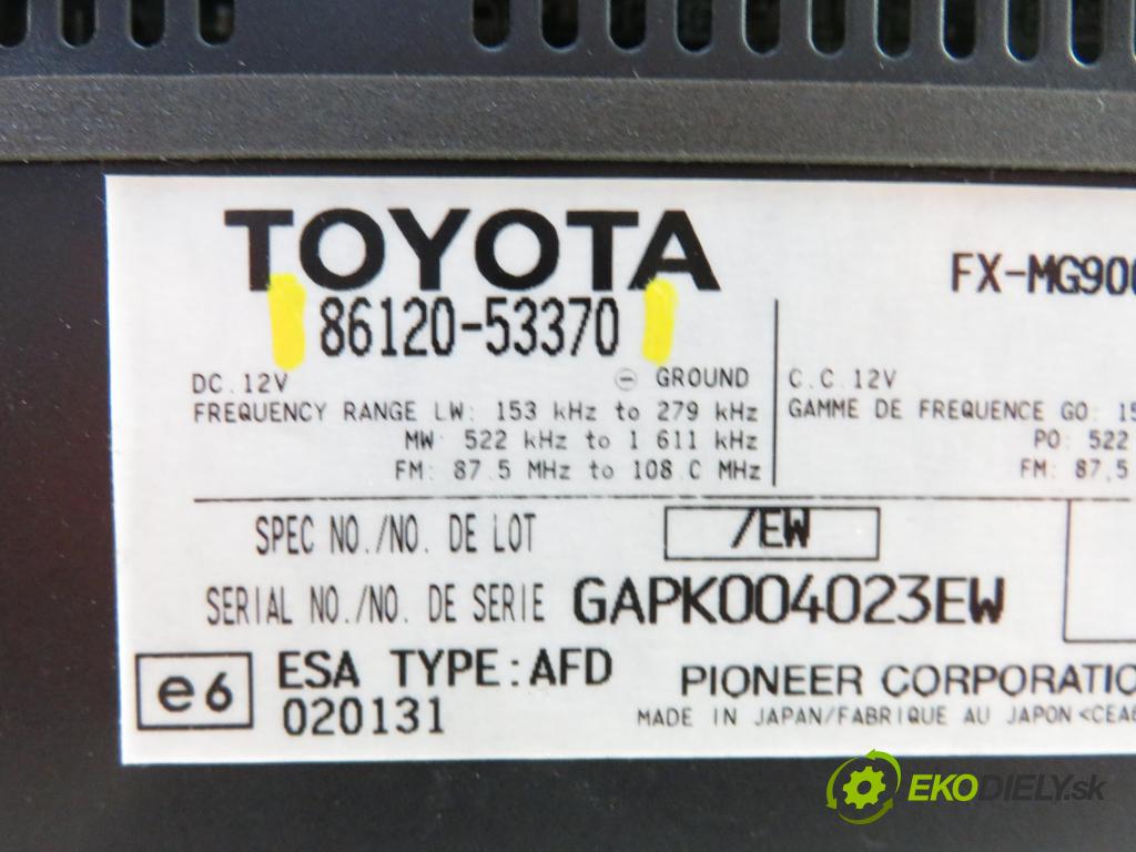 LEXUS IS II (_E2_) SEDAN 2007 2231,00 Radioodtwarzacze 2231,00 RADIO CD 8612053370