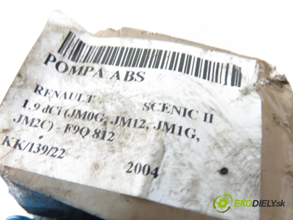 RENAULT SCENIC II (JM0/1_) MINIVAN 2004 1870,00 Sterowniki ABS 1870,00 pumpa ABS 0265231474;8200344006;0265800387 (Pumpy brzdové)