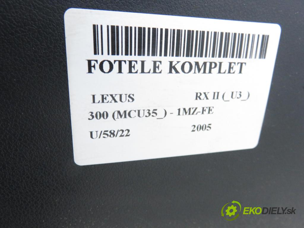 LEXUS RX (_U3_) SUV 2005 2995,00 Fotele, kanapy 2995,00 Sedadlá, sedačky