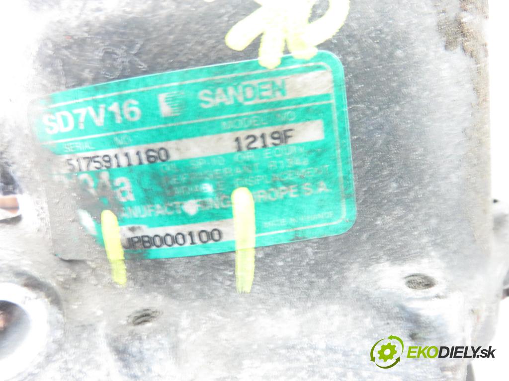 MG MG ZR HB 2002 1796,00 Kompresory klimatyzacji 1796,00 KOMPRESOR: klimatizace JPB000100 (Kompresory)