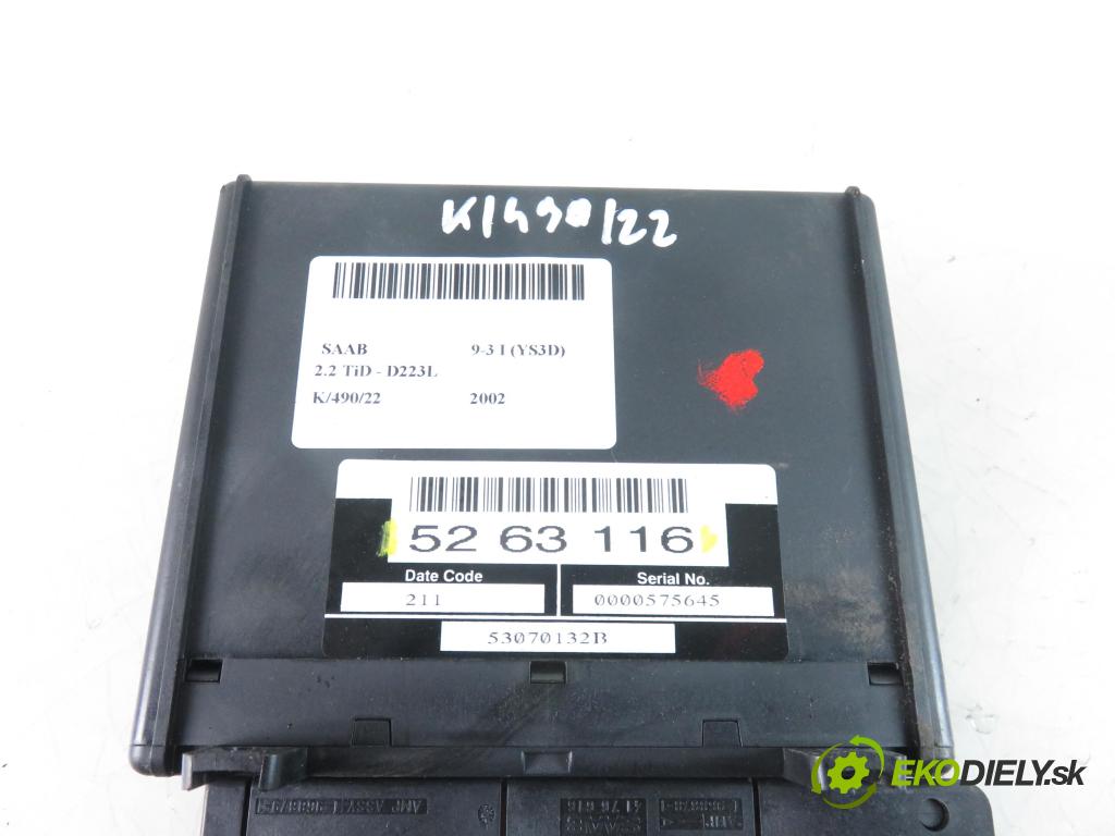 SAAB 9-3 (YS3D) LIFTBACK 2002 2171,00 Moduły komfortu 2171,00 MODUL komfortu 5263116