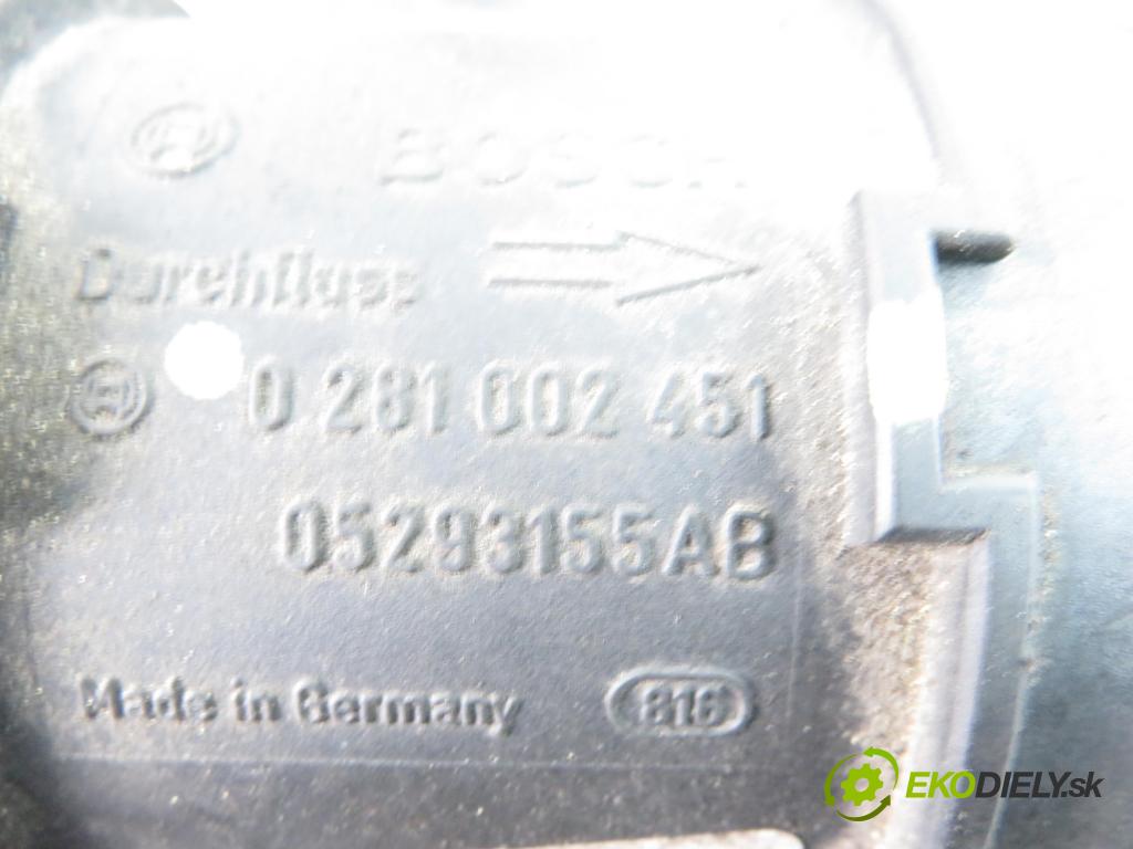 CHRYSLER VOYAGER IV (RG, RS) MINIVAN 2003 2499,00 Przepływomierze 2499,00 váha vzduchu vzduchu 0281002451;F00C2G2051
