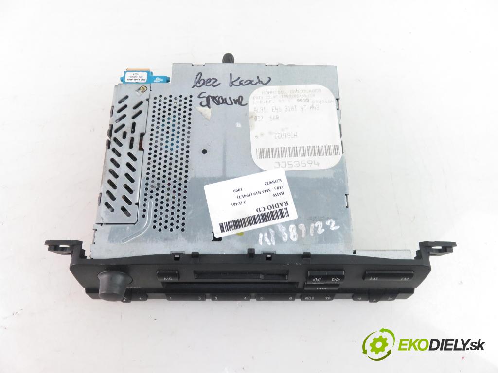 BMW 3 (E46) SEDAN 1999 87,00 318 i 118 - M43 B19 (194E1) 1895,00 RADIO Modul 8383147