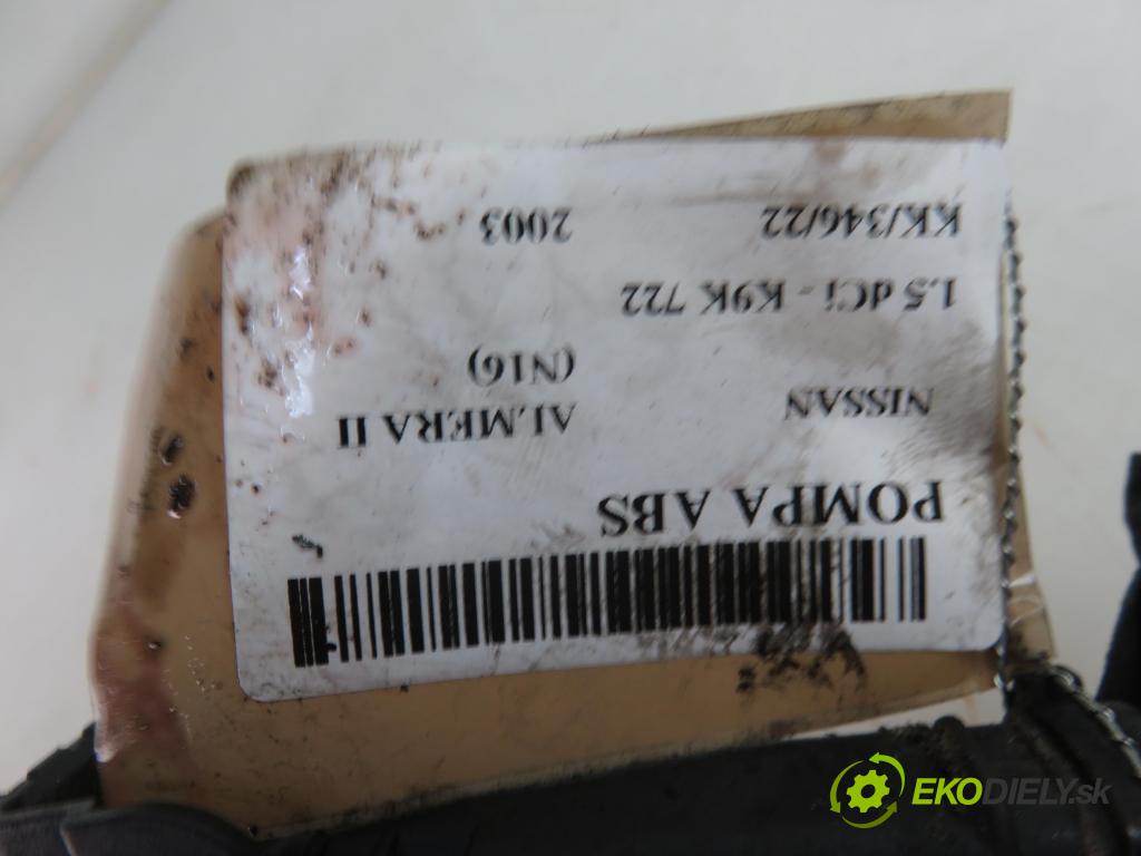 NISSAN ALMERA II Hatchback (N16) HB 2003 1461,00 Sterowniki ABS 1461,00 pumpa ABS 0265800364 (Pumpy brzdové)