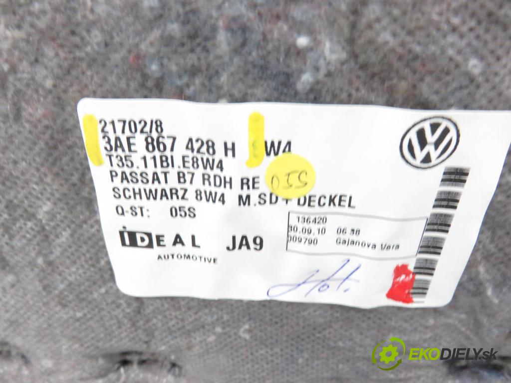 VW PASSAT B7 (362) SEDAN 2011 1390,00 Boczki bagażnika 1390,00 čalúnenie kufor 3AE867428H