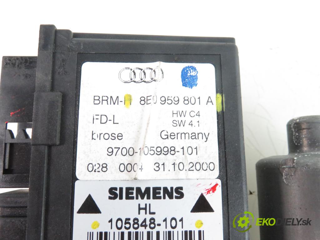 AUDI A4 (8E2, B6) SEDAN 2001 2496,00 Silniczki szyb 2496,00 Motorček sťahovania okien LT 8E0959801A ;5WK47009ABF;105848101