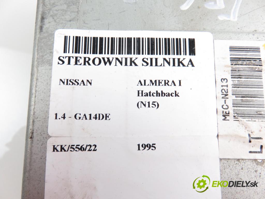 NISSAN ALMERA I Hatchback (N15) HB 1995 1392,00 Sterowniki silnika 1392,00 Riadiaca jednotka Motor 237101N006