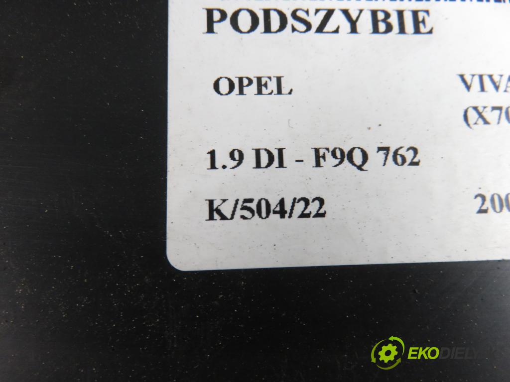 OPEL VIVARO A Skrzynia (X70) FURGON 2003 1870,00 Podszybia 1870,00 Torpédo, plast pod čelné okno 91166612;8200020540 (Torpéda)