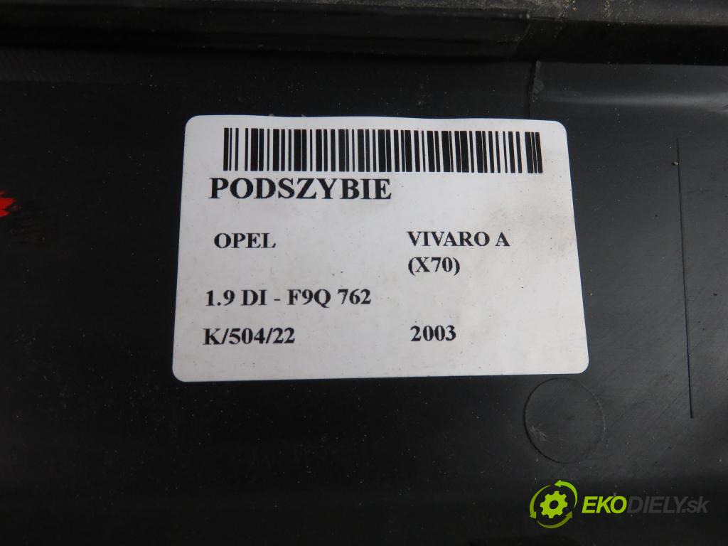 OPEL VIVARO A Skrzynia (X70) FURGON 2003 1870,00 Podszybia 1870,00 Torpédo, plast pod čelné okno 91166612;8200020540 (Torpéda)