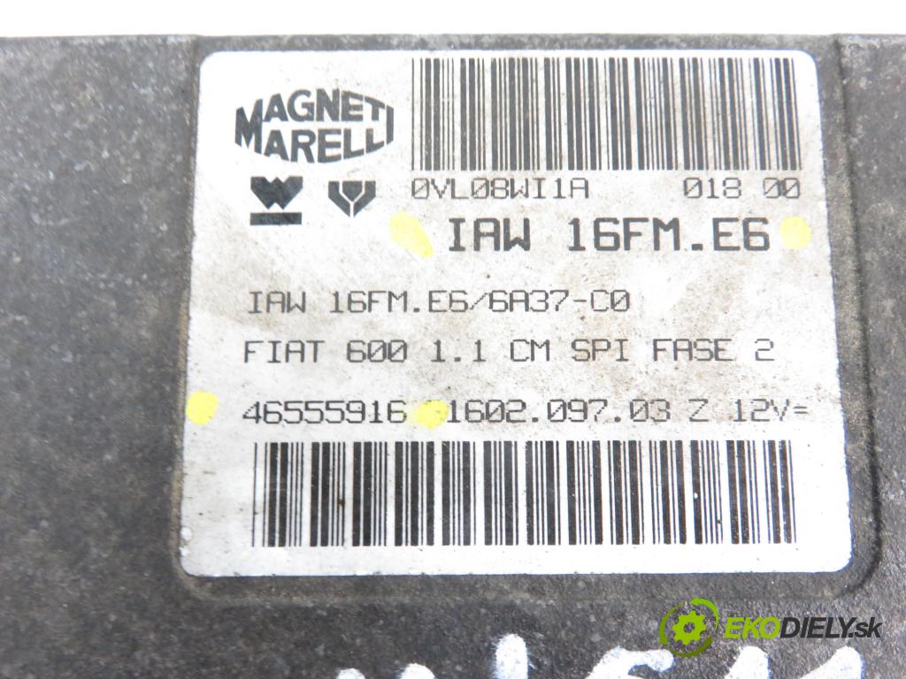 FIAT SEICENTO / 600 (187_) HB 1999 1108,00 Sterowniki silnika 1108,00 Riadiaca jednotka Motor 46555916;46555916