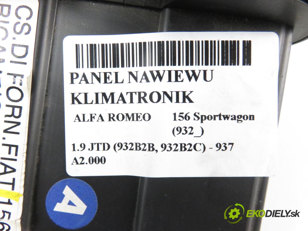 ALFA ROMEO 156 Sportwagon (932_) KOMBI 2002 1910,00 Panele sterowania, przełączniki 1910,00 Panel kúrenia KLIMATRONIK 1560334760
