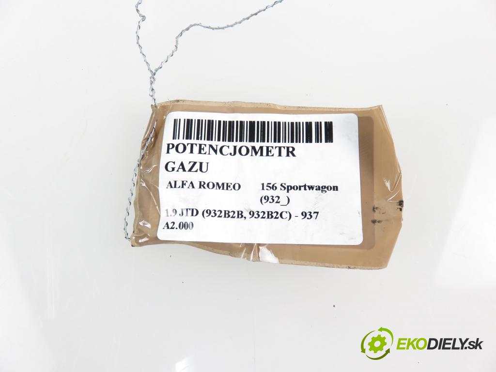 ALFA ROMEO 156 Sportwagon (932_) KOMBI 2002 1910,00 Pozostałe 1910,00 Potenciometer plynového pedálu 0280752231 (Pedále)