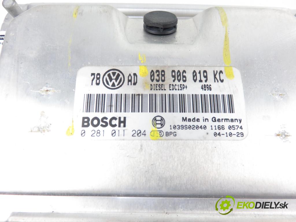 VW PASSAT B5.5 Variant (3B6) KOMBI 2004 1896,00 Sterowniki silnika 1896,00 Riadiaca jednotka Motor 038906019KC;0281011204