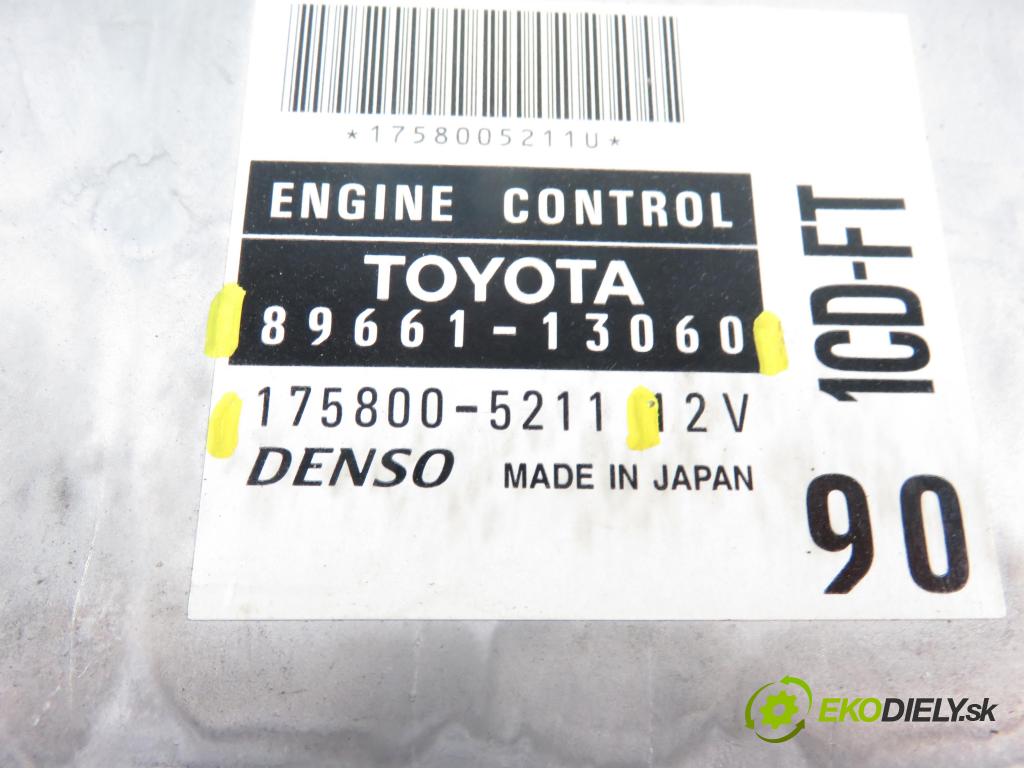 TOYOTA COROLLA Verso (_E12_) MINIVAN 2002 1995,00 Sterowniki silnika 1995,00 Riadiaca jednotka Motor 8966113060;1758005211