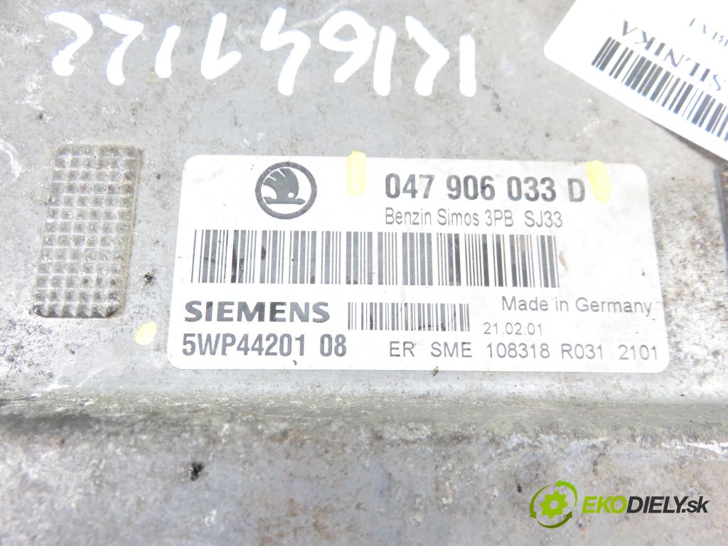 SKODA FABIA I (6Y2) HB 1999 1397,00 Sterowniki silnika 1397,00 Riadiaca jednotka Motor 047906033D;5WP44201