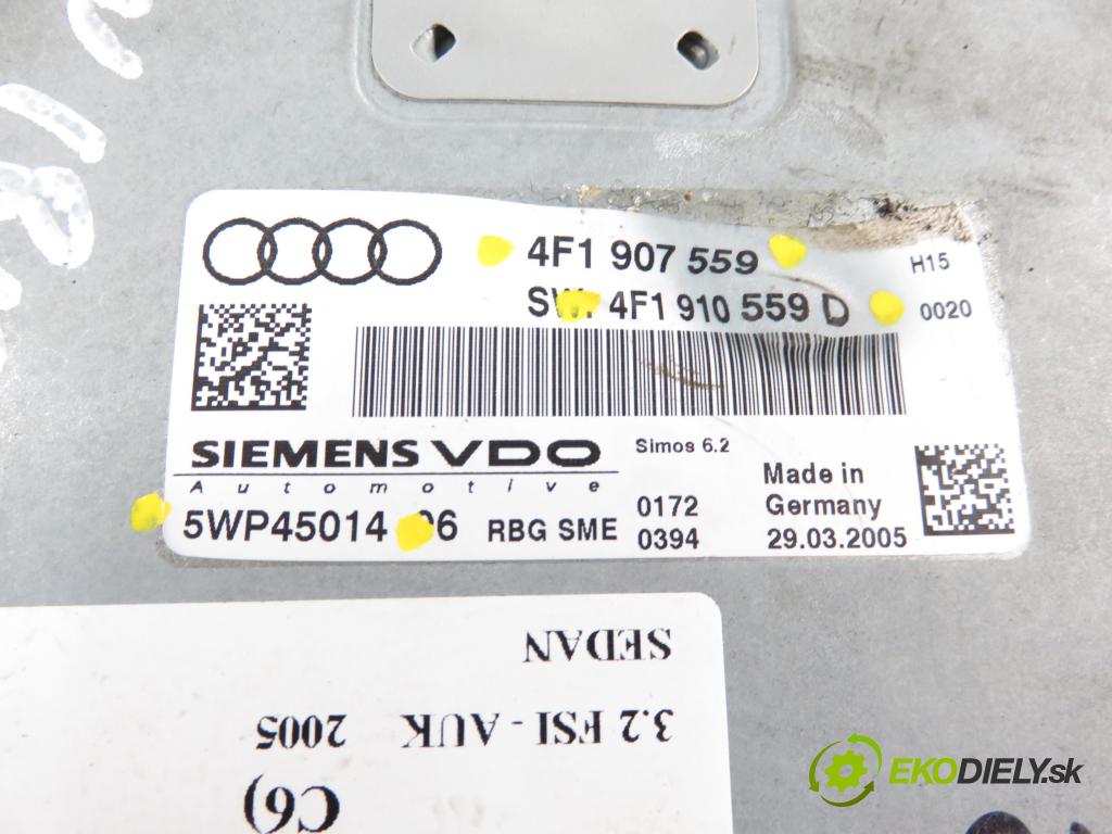 AUDI A6 (4F2, C6) SEDAN 2005 3123,00 Sterowniki silnika 3123,00 Riadiaca jednotka Motor 4F1907559;4F1910559D;5WP45014