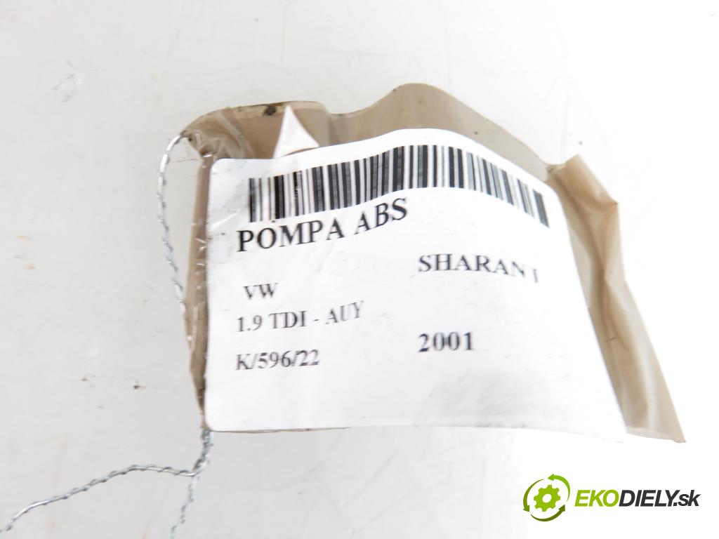 VW SHARAN (7M8, 7M9, 7M6) MINIVAN 2001 1896,00 Sterowniki ABS 1896,00 pumpa ABS 7M3614111H;YM212L580BB;1J0907379P (Pumpy brzdové)