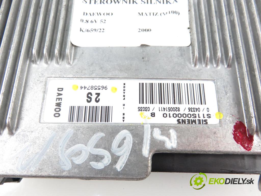 DAEWOO MATIZ (M100) HB 2000 0,80 Sterowniki silnika 796,00 Riadiaca jednotka Motor S115000010;96558744