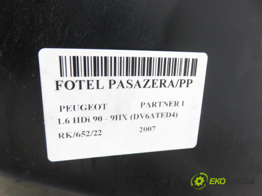 PEUGEOT PARTNER Skrzynia (5_, G_) FURGON 2007 1560,00 Fotele, kanapy 1560,00 Sedadlo