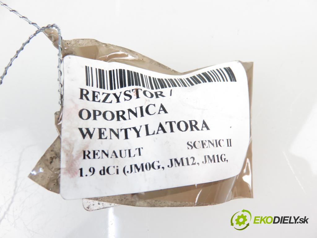RENAULT SCENIC II (JM0/1_) MINIVAN 2004 88,00 1.9 dCi 120 - F9Q 812 1870,00 rezistor / reostat ventilátora 7700432632