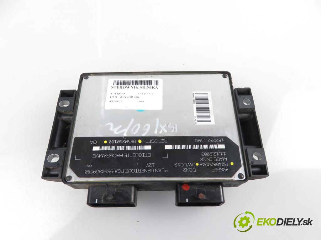CITROEN C15 (VD-_) KOMBI 2004 1868,00 Sterowniki silnika 1868,00 Riadiaca jednotka Motor 965036180;R04080024E