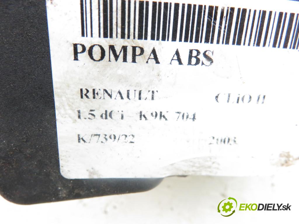 RENAULT CLIO II (BB_, CB_) HB 2003 1461,00 Sterowniki ABS 1461,00 pumpa ABS 0265800335 (Pumpy brzdové)