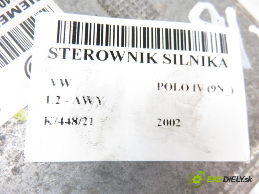 VW POLO (9N_) HB 2002 1198,00 Sterowniki silnika 1198,00 Riadiaca jednotka Motor 03D906032C;5WP40124