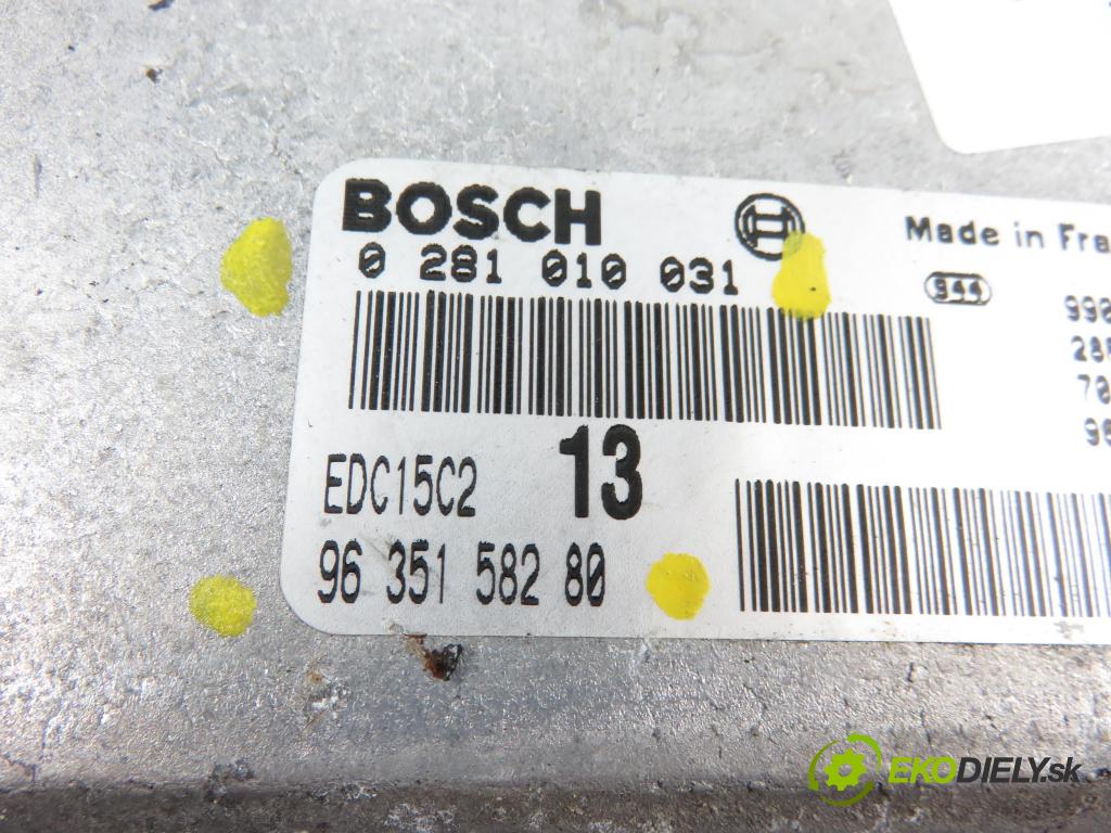 CITROEN XSARA Break (N2) KOMBI 1999 1997,00 Sterowniki silnika 1997,00 Riadiaca jednotka Motor 0281010031;9635158280